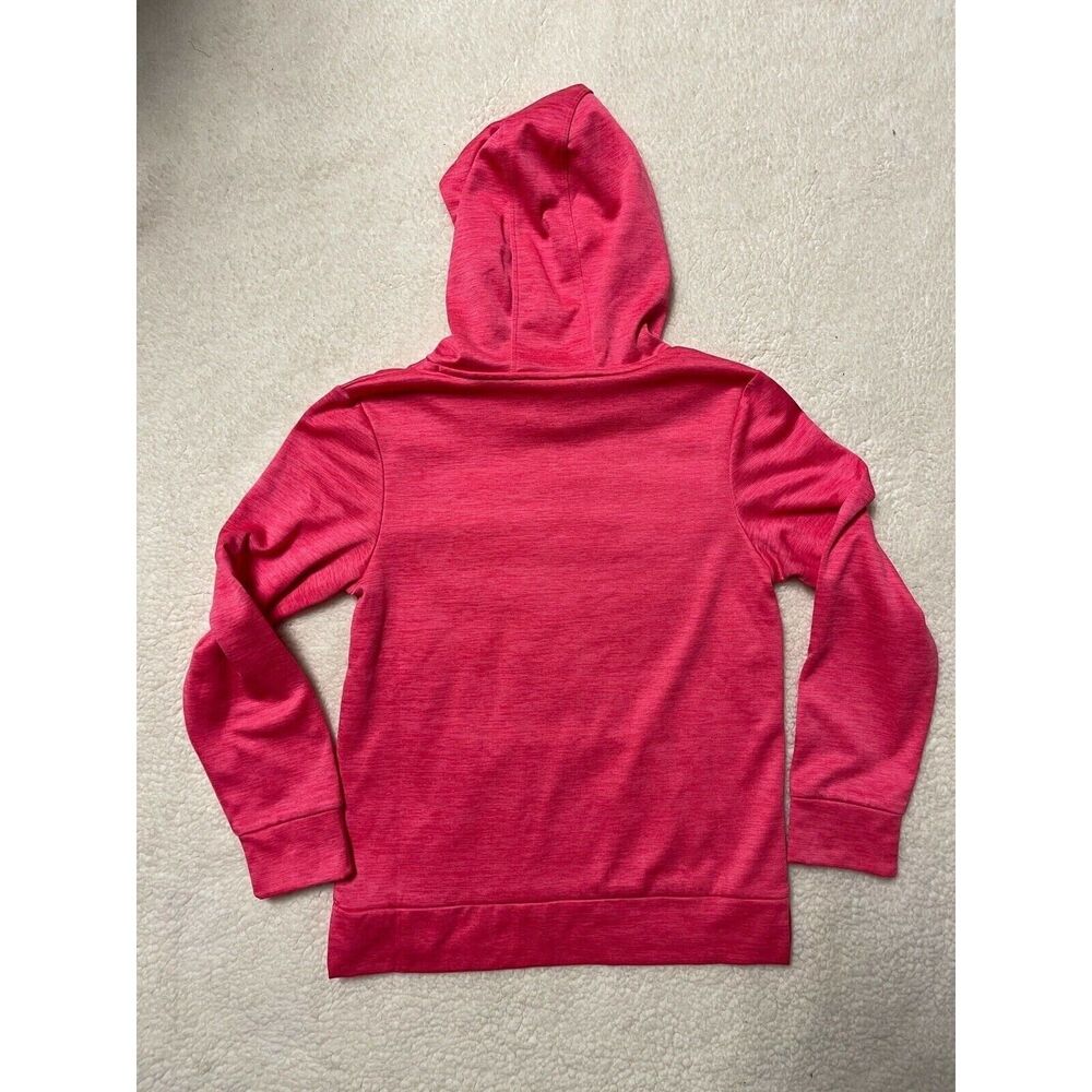 Adidas Youth Girl's Size Large 14 Hoodie 3D Lettering Logo Pinkish Pullover LS - Picture 3 of 9